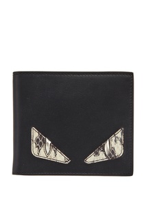 Черный кошелек с аппликацией Fendi