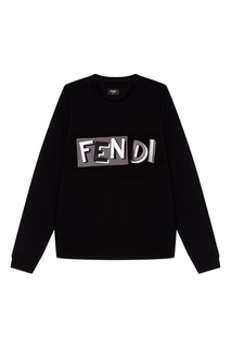 Черный джемпер с логотипом Fendi