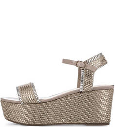 Босоножки на танкетке с отделкой камнями Guess