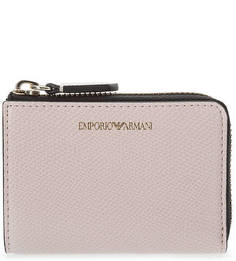 Розовое портмоне на молнии Emporio Armani