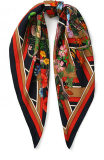 Шелковый платок с принтом Gucci