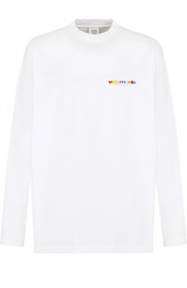 Хлопковый лонгслив свободного кроя Vetements