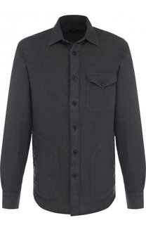 Льняная рубашка с воротником кент Z Zegna
