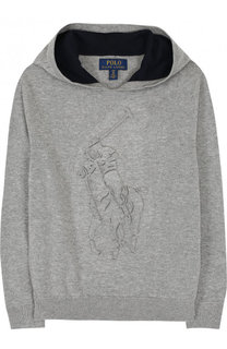 Хлопковое худи с логотипом бренда Polo Ralph Lauren