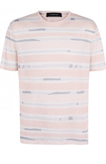 Льняная футболка с круглым вырезом Ermenegildo Zegna