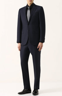 Шерстяной костюм с пиджаком на двух пуговицах Ermenegildo Zegna