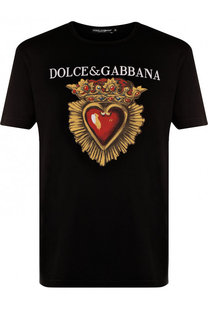 Хлопковая футболка с принтом Dolce &amp; Gabbana