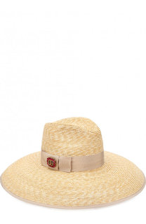 Соломенная шляпа с лентой Gucci