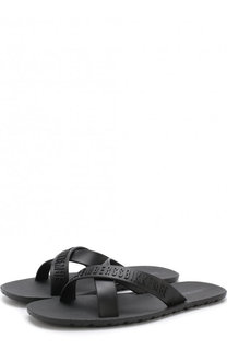 Резиновые шлепанцы с логотипом бренда Dirk Bikkembergs