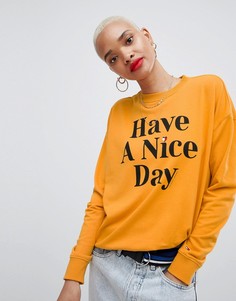 Футболка с надписью Have A Nice Day Tommy Jeans - Желтый