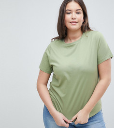 Футболка с круглым вырезом ASOS DESIGN Curve - Зеленый
