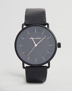 Черные часы с золотистой отделкой ASOS DESIGN - Черный