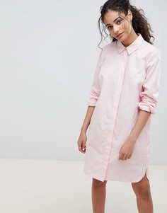 Хлопковое платье-рубашка ASOS DESIGN - Розовый