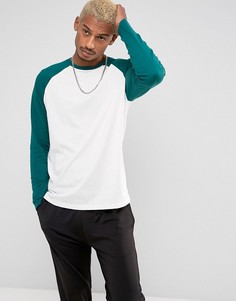Лонгслив с контрастными рукавами реглан ASOS DESIGN - Белый