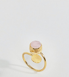 Кольцо с розовым кварцем Ottoman Hands - Золотой