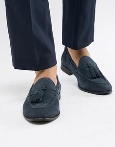 Темно-синие замшевые лоферы с кисточками Kg By Kurt Geiger - Синий