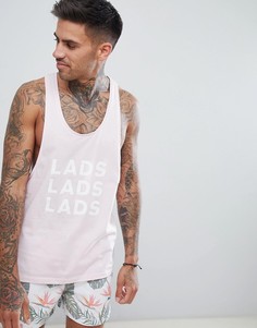 Майка-борцовка с принтом ASOS DESIGN - Розовый