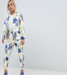 Брюки с цветочным принтом ASOS DESIGN Petite - Мульти