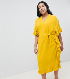 Кимоно миди с поясом Junarose - Желтый