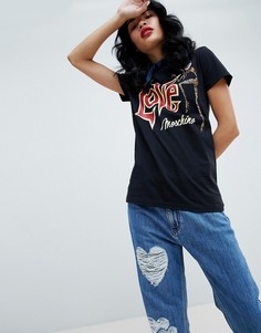 Футболка с принтом Love Moschino Catz - Черный