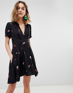 Платье с принтом Free People Dream Girl - Черный