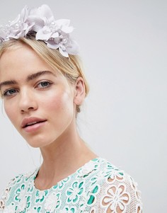 Повязка на голову с цветочным дизайном, стразами и жемчугом ASOS DESIGN - Фиолетовый