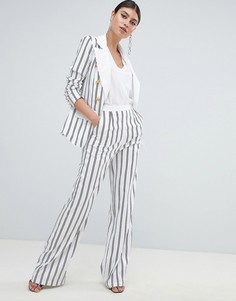 Широкие брюки в полоску Missguided - Белый