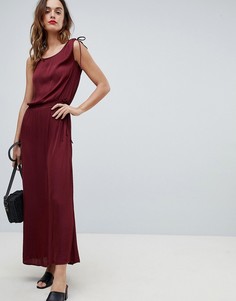 Платье макси с завязкой на талии Sisley - Красный