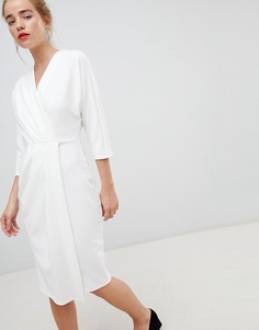 Белое плиссированное платье-футляр Closet London - Белый