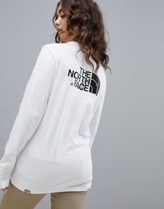 Белый лонгслив The North Face - Черный
