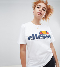 Футболка бойфренда с логотипом на груди Ellesse - Белый