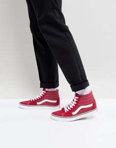 Красные высокие кроссовки Vans SK8 VA38GEQ9U - Красный