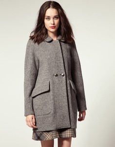 Пальто из вареной шерсти NW3 by Hobbs Downshirehill - Серый