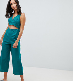 Хлопковый комбинезон с вырезами ASOS DESIGN Tall - Черный
