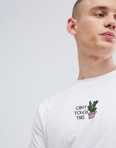 Футболка с вышивкой кактуса Cant Touch This Brooklyn Supply Co - Белый