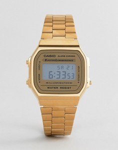 Позолоченные цифровые часы Casio A168WG-9EF - Золотой