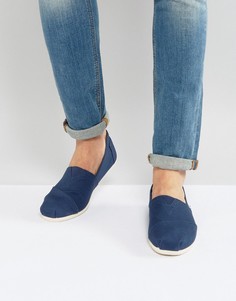 Темно-синие классические парусиновые эспадрильи TOMS - Темно-синий