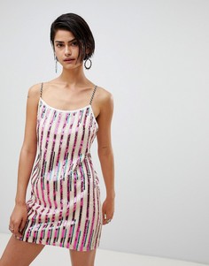 Платье мини в полоску с пайетками Ragyard - Мульти