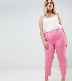 Брюки с защипами ASOS DESIGN Curve - Розовый