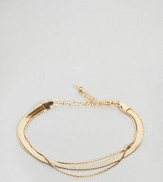 Браслет в винтажном стиле с цепочкой-змейкой ASOS DESIGN Curve - Золотой