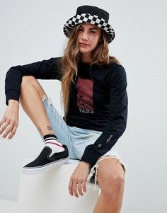 Лонгслив с принтом Vans - Черный