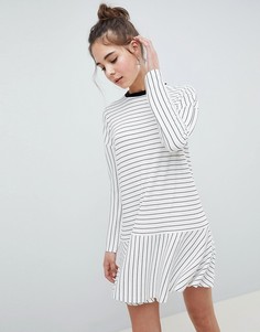 Свободное платье мини в полоску ASOS DESIGN - Мульти