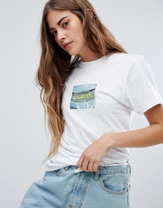 Белая футболка с принтом на спине Vans - Белый