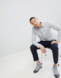 Приталенная трикотажная рубашка Jack &amp; Jones Premium - Серый