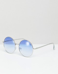 Круглые солнцезащитные очки в синей оправе Jeepers Peepers - Синий