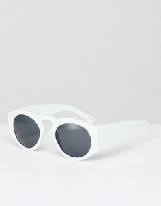Белые круглые солнцезащитные очки Jeepers Peepers - Белый