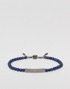 Синий браслет из бусин Emporio Armani - Синий