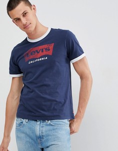 Синяя футболка с контрастной отделкой Levis - Синий Levis®