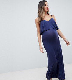 Двухслойное платье макси New Look Maternity - Темно-синий