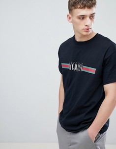 Черная футболка с принтом New Look - Черный